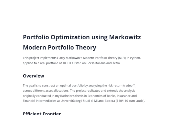 do portfolio and financial analysis with python and excel